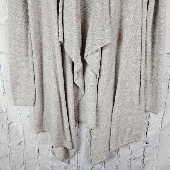 Barefoot Dreams Bamboo Chic Lite Calypso wrap gray open front cardigan sweater - Picture 6 of 9